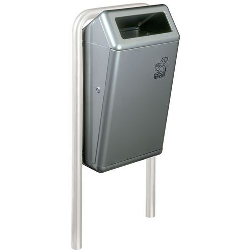 Pattumiera Capitole Alt:72,5 cm Col.: alluminio,