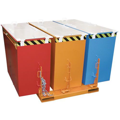 Contenitore ribaltabile - Peso: 305 kg - Alt. totale: 100 cm,