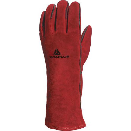 Guanto da saldatore crosta foderato  in kevlar® rosso 10,