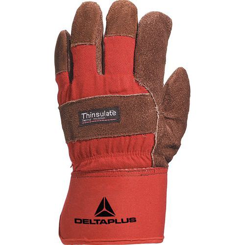 Guanto docker foderato 3m thinsulate™ Marrone-rosso tg 10,