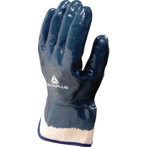 Guanto tutto rivestito nitrilo - Manichetta 6 cm blu tg 11,