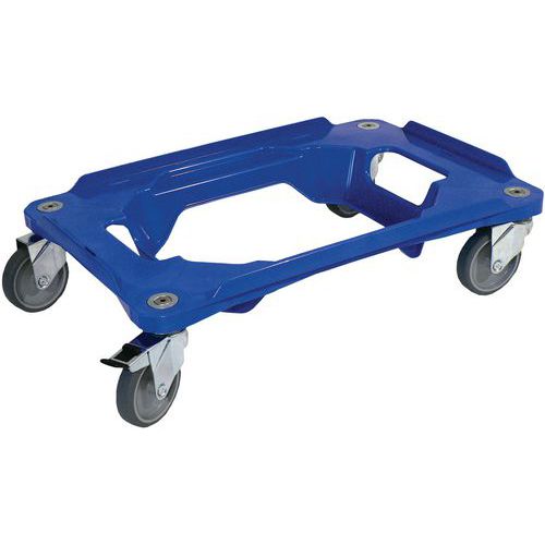 Pianale di trasporto in plastica blu reale 600x400 mm,