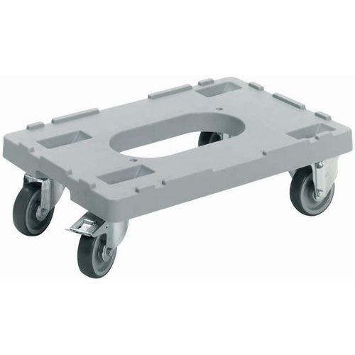 Pianale di trasporto in plastica grigio chiaro 600x400 mm,