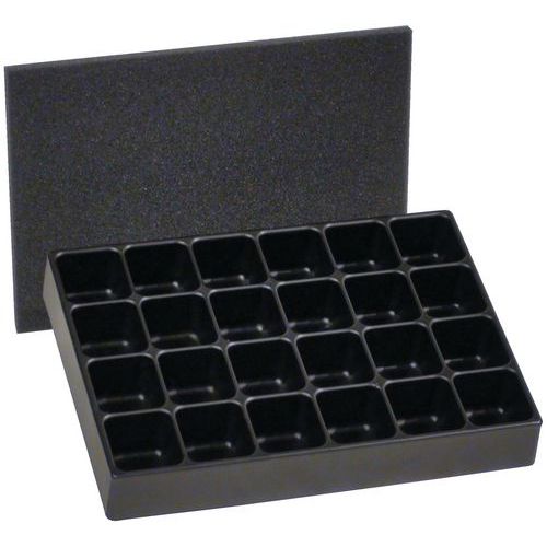 Scomparto per valigetta 35-213 con 24 vani,