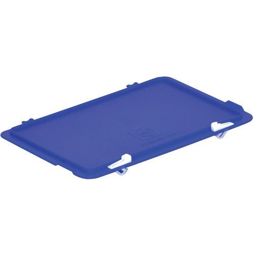 Coperchio impilabile a norma europea blu,