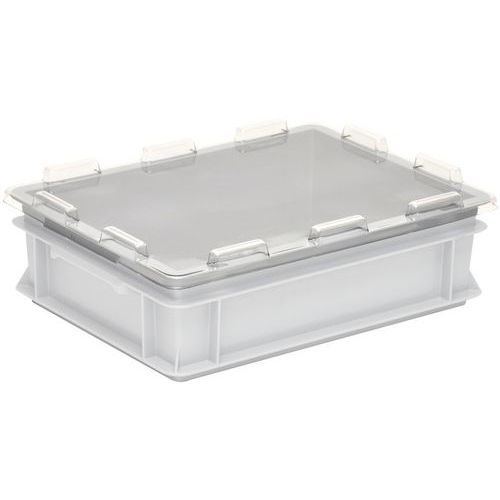 Coperchio impilabile a norma europea trasparente,