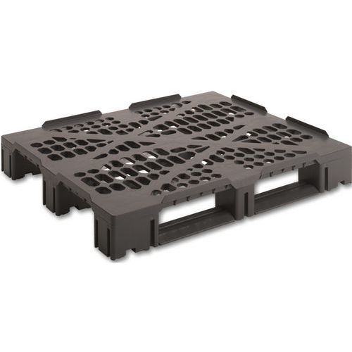 Pallet nero 1200x1000x160mm diverse opzioni, con 3 slitte,