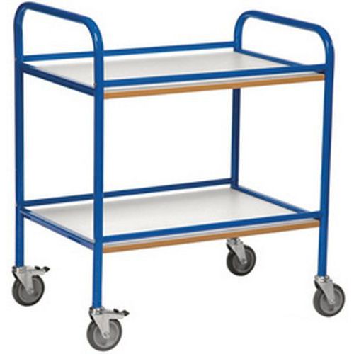 Carrello di servizio con bordo 76 x 52 x 90 blu,