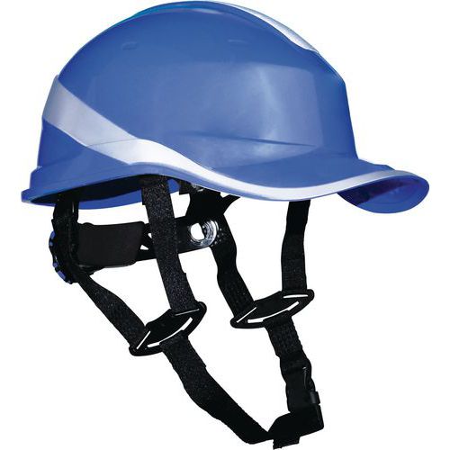 Elmetto  forma cappellino  + sottogola -  blu  regolabile,