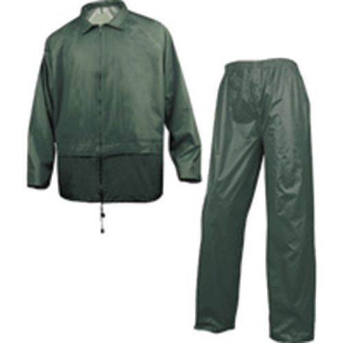 Completo da pioggia poliestere/PVC 400 verde taglia XXL,