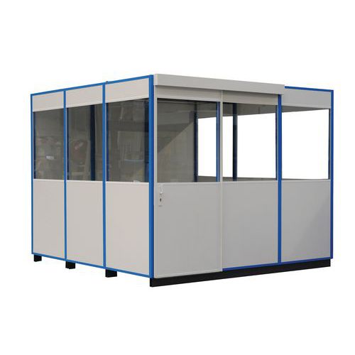 Box Melaminato Pallettizzabile Anta Scorrevole 3*3 Blu,