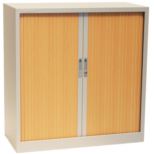 Armadio con ante a serranda Manutan 105X100X45,7 cm All./Faggio,