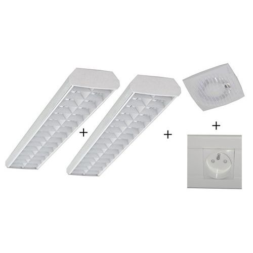 Canalina passacavi 2 Punti Luce 2 x 36W,