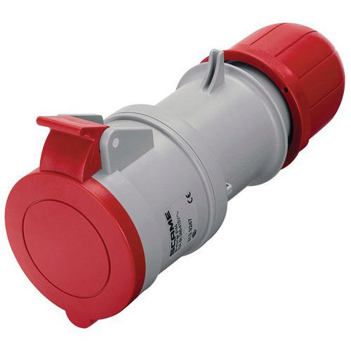 Spina Mobile 3x32A+T 380V 6H I Ip44 morsetto automatico,