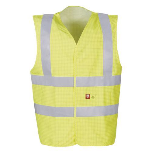 Gilet HV ignifugo/antistatico XL giallo,