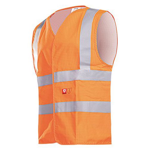 Gilet HV ignifugo/antistatico L arancione,