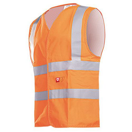Gilet HV ignifugo/antistatico XXL arancione,