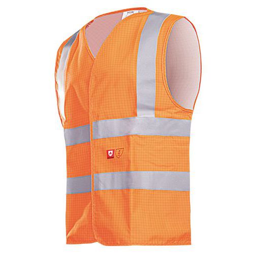 Gilet HV ignifugo/antistatico XL arancione,