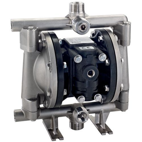 Pompa pneumatica a membrana 1/2'' INOX/PTFE,