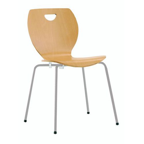 Sedia bar V 4 gambe faggio naturale,