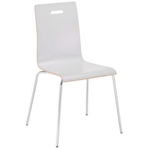 Sedia bar VII con 4 gambe bianca,