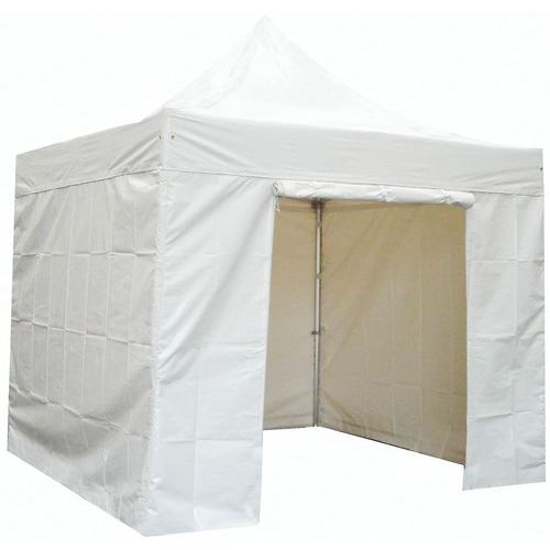 Gazebo in alluminio con tetto e muri 3x3 metri,