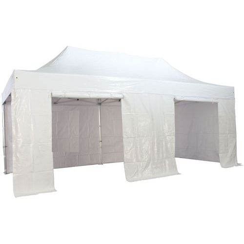 Gazebo in alluminio con tetto e muri 3x6 metri,
