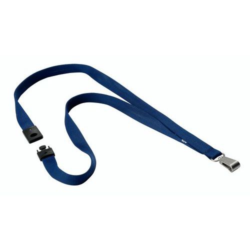 Laccio tessuto c/moschettone Lunghezza 44cm Blu notte,