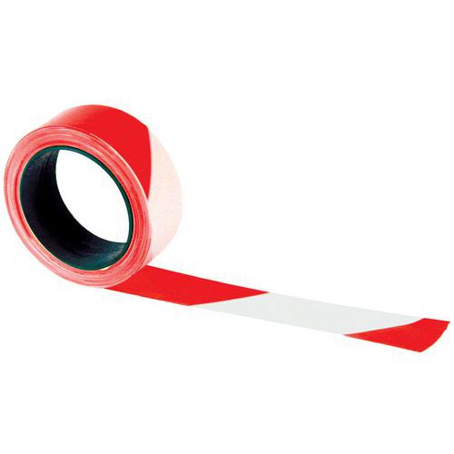 Nastro per segnaletica 200 m x 50 mm rosso/bianco,