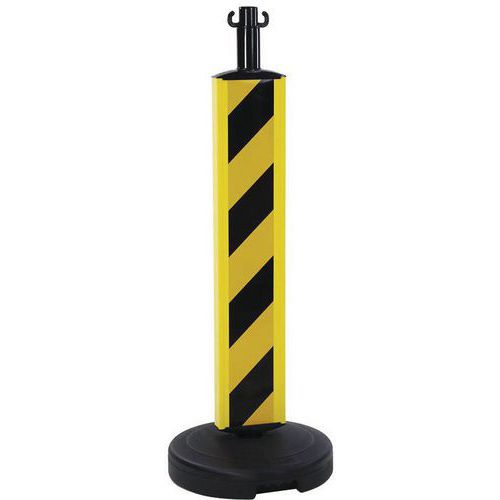 Paletto alta visibilità nero/giallo 0,75m,