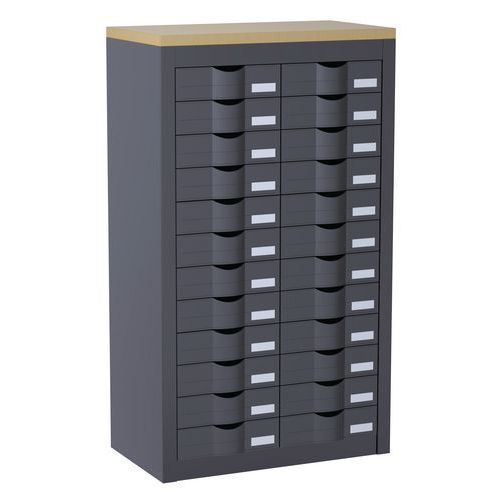Mobile con cassetti 2 colonne 24 cassetti antrac Paperflow,
