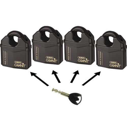 LUCCHETTO GRANIT BLINDATO CON CHIAVE PASSEPARTOUT,