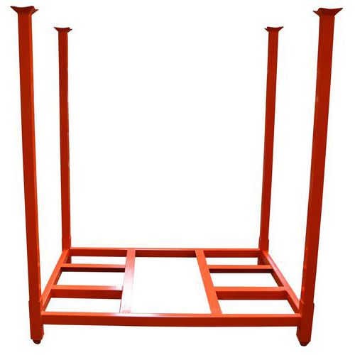 Scaffalatura mobile tubo forato con 4 montanti da 1219 mm,