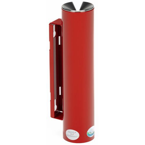 Posacenere di sicurezza in acciaio - Con serratura - 0,6 L - Rosso,