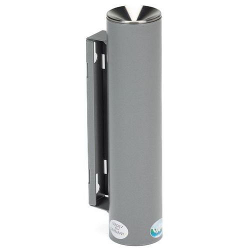 Posacenere di sicurezza in acciaio - Con serratura - 0,6 L - Argento,