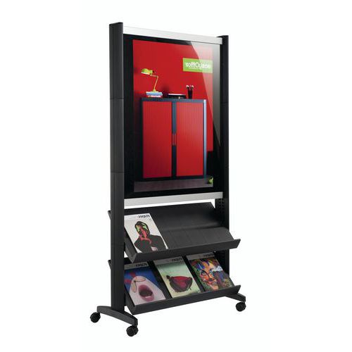Espositore mobile grande H167,5XL85,5 nero,