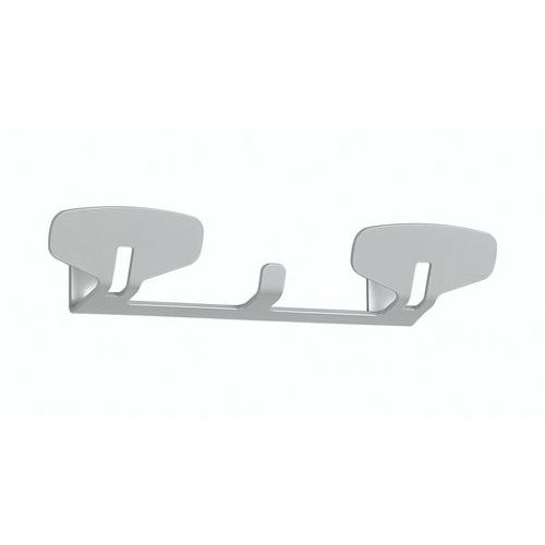 Attaccapanni da parete 2 appendini - Larghezza 273 - Altezza 60 - Profondità 54 mm - Alluminio,