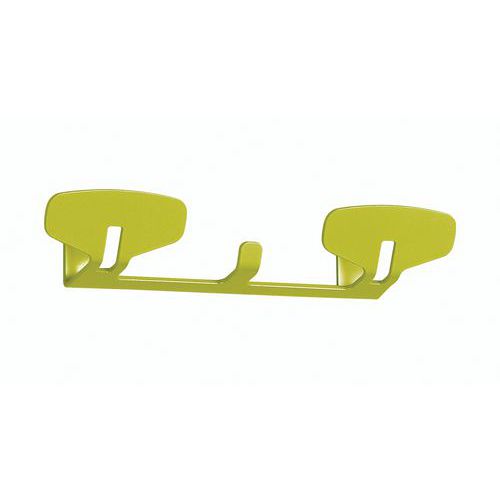 Attaccapanni da parete 2 appendini - Larghezza 273 - Altezza 60 - Profondità 54 mm - Verde,