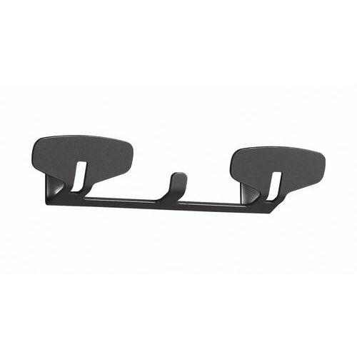 Attaccapanni da parete 2 appendini - Larghezza 273 - Altezza 60 - Profondità 54 mm - Nero,