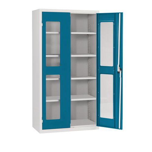 Armadio Monoblocco Alto Ante 640X1020X20 Grigio/Blu,