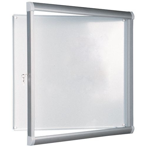 Bacheca interna in alluminio L 98 cm x A 113 cm, bianco,