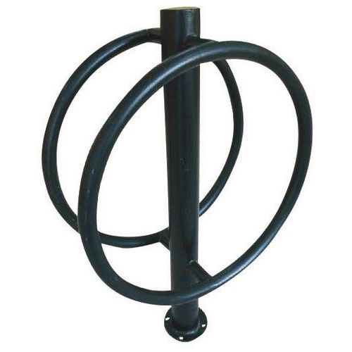 Portabiciclette doppio ad arco 2 posti Nero,