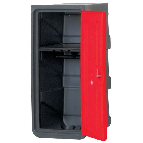 Armadietto in plastica Grigio/rosso,