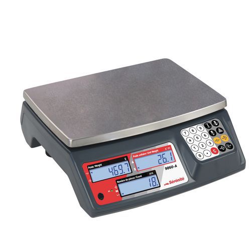 Bilancia contapezzi compatta 30 kg+certificato Cofrac,