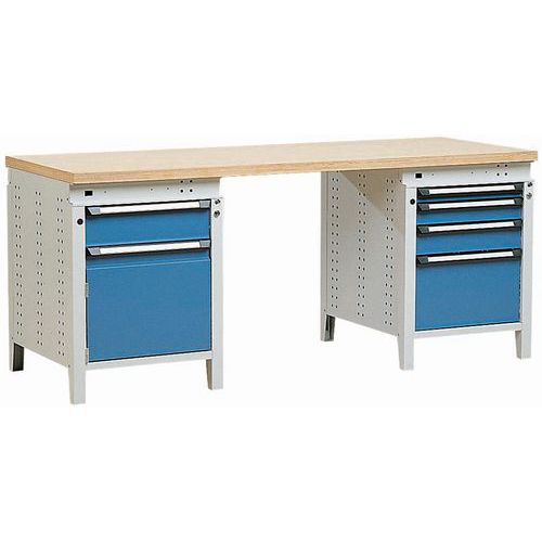 Banco L=2000Mm 5 Cassetti + 1 Anta + Piano Multistrato,