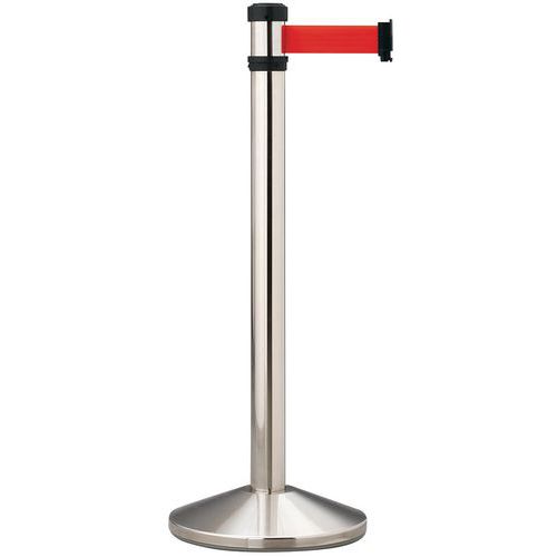 Paletto cromato con nastro Rosso alluminio,