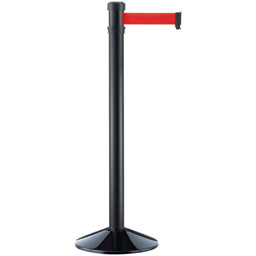 Paletto nero con nastro Rosso alluminio,