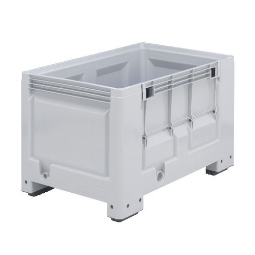 Cassa-pallet piena con lato ribaltabile 1200x800x760 mm,