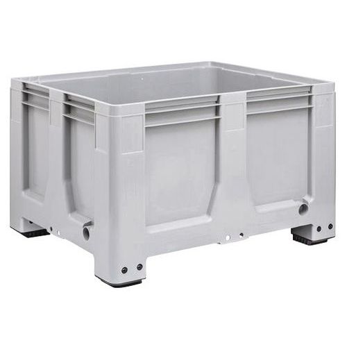 Cassa-pallet piena su piedi 1200x1000x760 mm grigia,