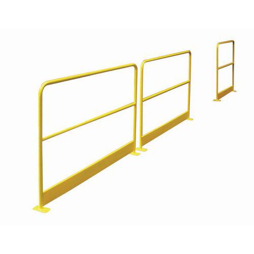 BARRIERA PROTEZIONE+ZOCCOLO H1000 xL1500 MM GIALLO RAL102,
